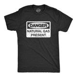 Mens Danger Natural Gas Present Tshirt Funny Farting Toilet Humor Graphic Tee