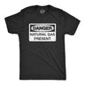 Mens Danger Natural Gas Present Tshirt Funny Farting Toilet Humor Graphic Tee