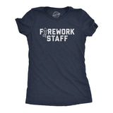 Womens Firework Staff Tshirt Funny 4th Of July Independence Day Graphic Tee
