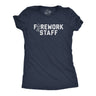 Womens Firework Staff Tshirt Funny 4th Of July Independence Day Graphic Tee