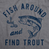 Mens Fish Around And Find Trout Tshirt Fuck Around And Find Out Fishing Graphic Tee