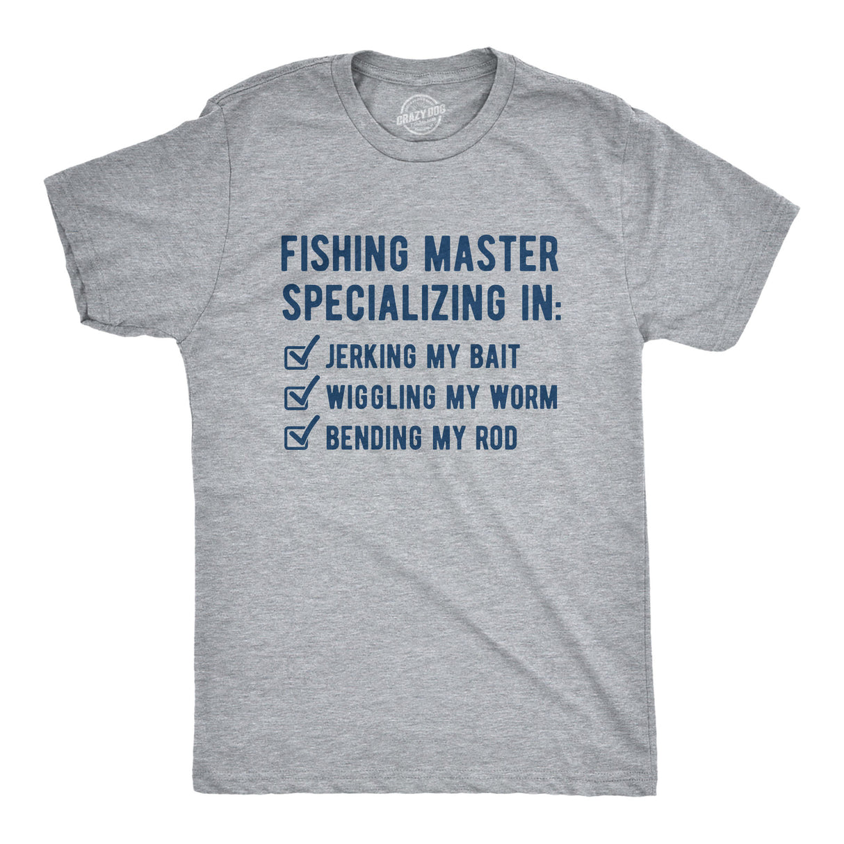 Mens Fishing Master Tshirt Funny Sexual Innuendo Hilarious Gag Gift For Fisherman Tee