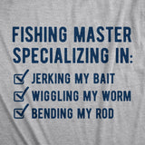 Mens Fishing Master Tshirt Funny Sexual Innuendo Hilarious Gag Gift For Fisherman Tee