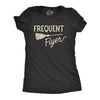 Womens Frequent Flyer Tshirt Funny Halloween Witch Broomstick Novelty Tee