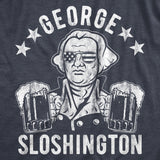 Mens George Sloshington Tshirt Funny 4th Of July Beer Drinking Patriotic Graphic Tee