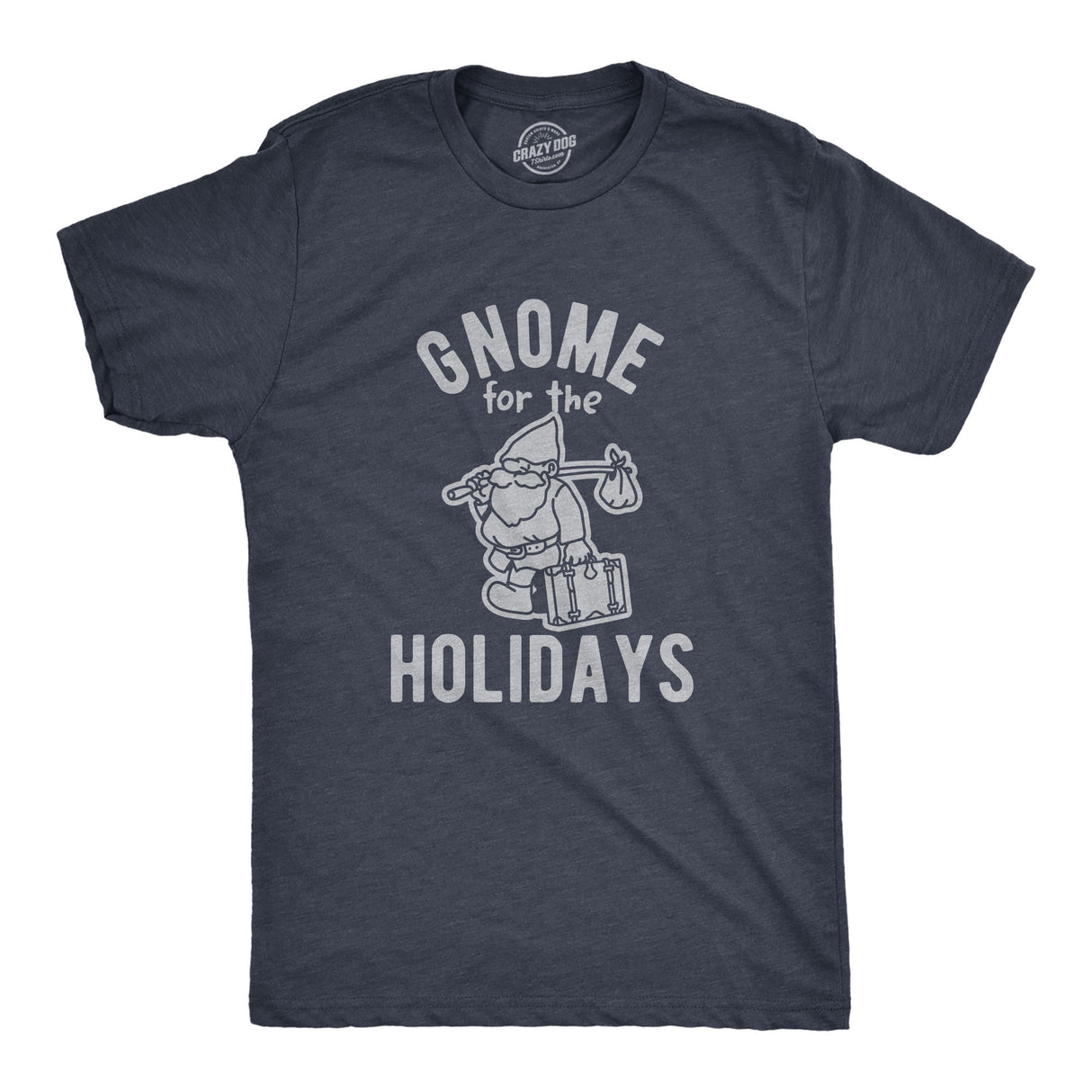 Mens Gnome For The Holidays Tshirt Funny Christmas Party Family Graphic Tee
