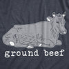Mens Ground Beef Tshirt Funny Dad Joke Sitting Cow Novelty Tee