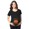 Maternity Hello Pumpkin Tshirt Funny Pregnancy Halloween Fall Autumn Lover Graphic Tee