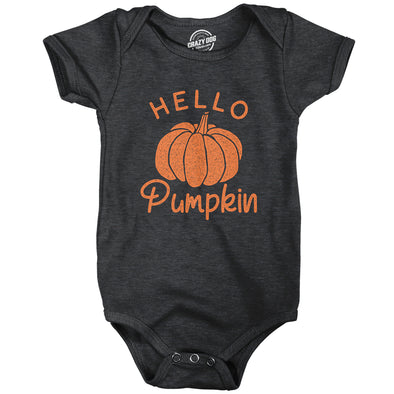 Hello Pumpkin Baby Bodysuit Funny Newborn Halloween Fall Autumn Lover Jumper