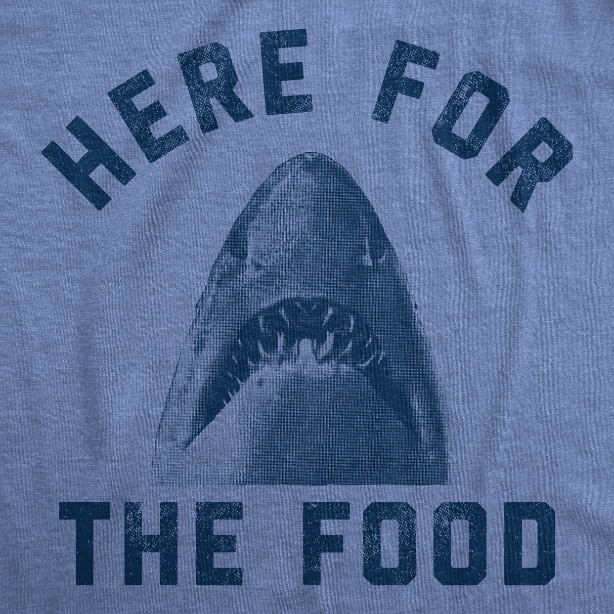 Mens Here For The Food Tshirt Funny Shark Novelty Great White Graphic Tee