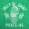 Mens Jolly Ol Saint Pickle-As Tshirt Funny Christmas Santa Pickle Graphic Tee