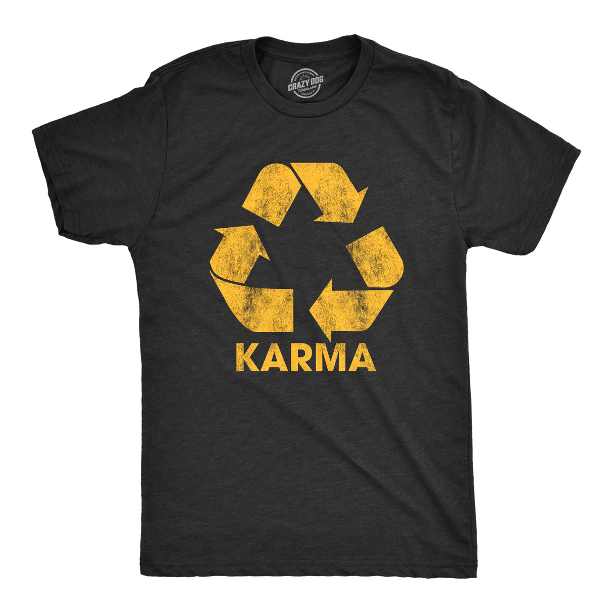 Mens Karma Recycler Tshirt Funny Motivational Positivity Universe Graphic Novelty Tee