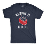 Mens Keepin It Cool Tshirt Funny Beer Cooler Ice Chest Summer Grilling Graphic Tee