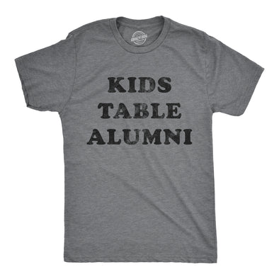 Mens Kids Table Alumni Tshirt Funny Thanksgiving Dinner Sarcastic Holiday Family Tee