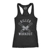 Killer Workout Womens Fitness Tank Funny Fitness Knife Sarcastic Murder Graphic Shirt