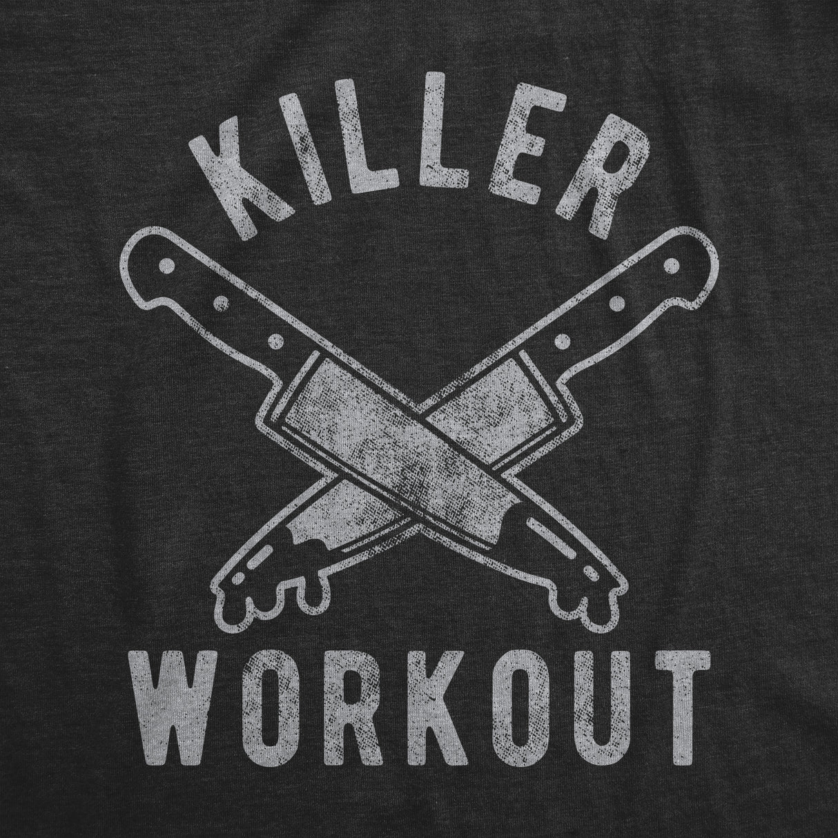 Killer Workout Womens Fitness Tank Funny Fitness Knife Sarcastic Murder Graphic Shirt