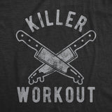 Killer Workout Womens Fitness Tank Funny Fitness Knife Sarcastic Murder Graphic Shirt