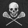 Mens Lacrosse Skull Tshirt Funny Lax Sports Skull And Crossbones Graphic Novelty Tee