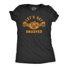 Womens Lets Get Smashed Funny T shirts Pumpkin Halloween Costume T shirt