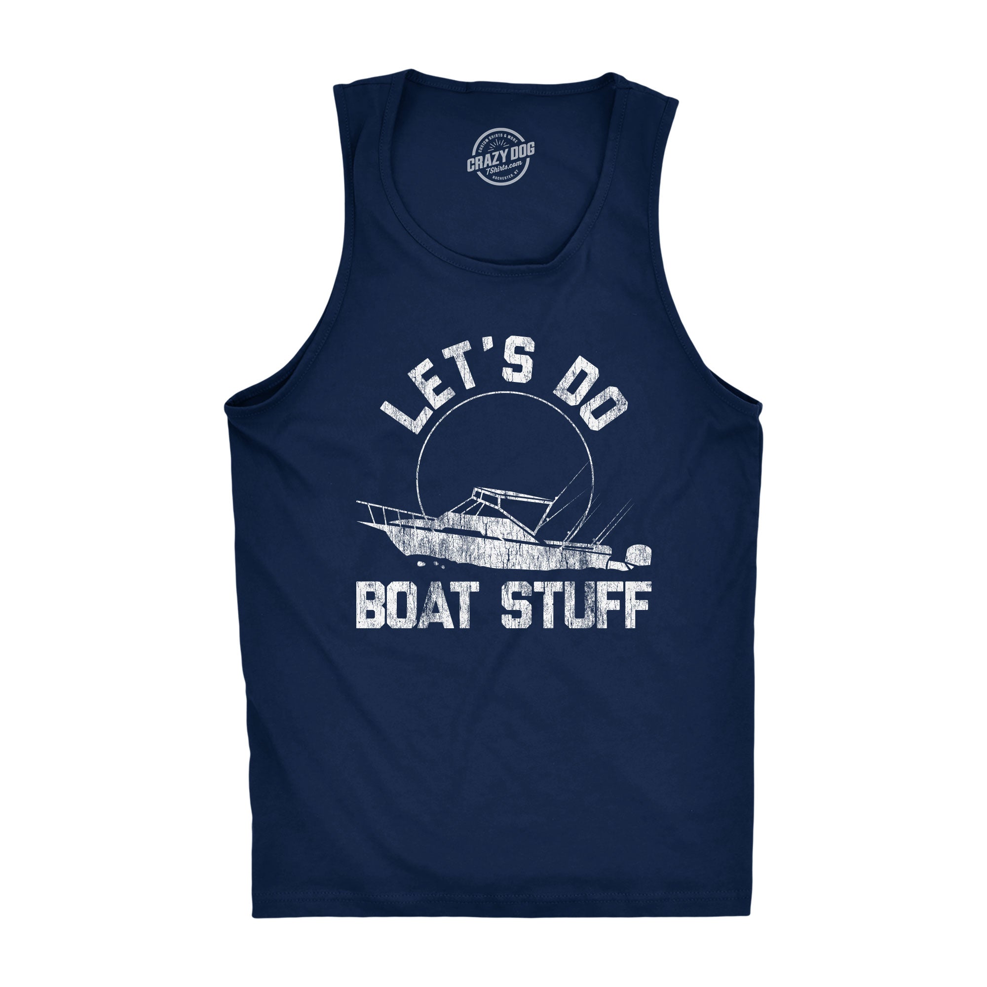 Mens Fitness Tank Let's Do Boat Stuff Tanktop Funny Summer Vacation Fi –  Nerdy Shirts