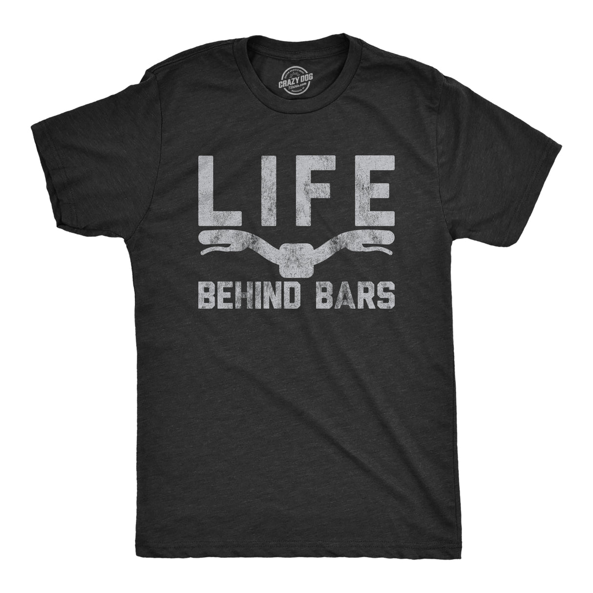 Mens Life Behind Bars T shirt Funny Cycling Bike Graphic Cycologist Novelty Tee
