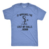Mens It Appears I've Lost My Balls Again Tshirt Funny Golf Stick Figure Graphic Novelty Tee