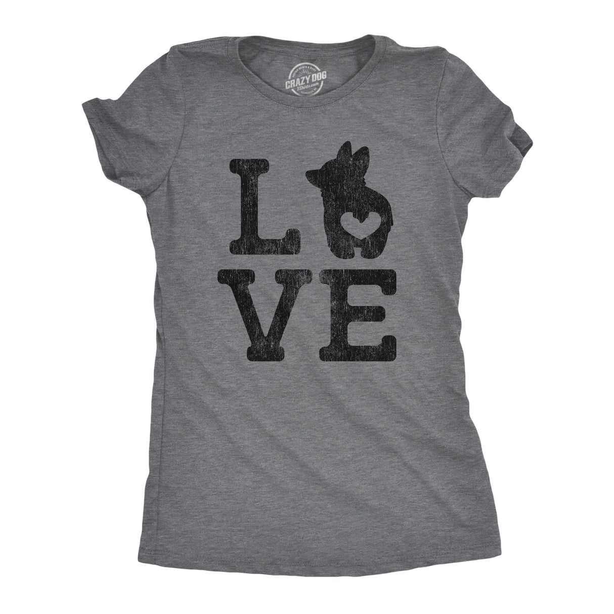 Womens Love Corgi T shirt Funny Pet Puppy Dog Mom Animal Lover Graphic Tee