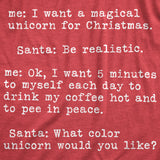 Womens Magical Unicorn For Christmas Tshirt Hilarious Holiday Tee