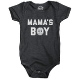 Mama's Boy Baby Bodysuit Funny Halloween Horror Movie Hockey Mask Graphic Jumper