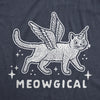 Womens Meowgical Tshirt Funny Magical Cat Unicorn Pet Kitty Lover Graphic Tee
