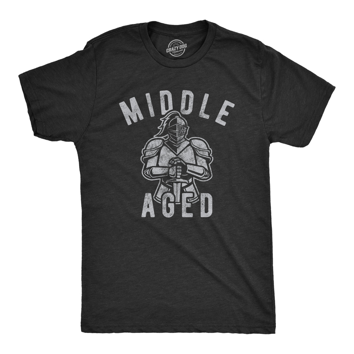 Mens Middle Aged Tshrirt Funny Sarcastic Birthday Over The Hill Medieval Knight Tee