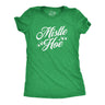 Womens Mistle Hoe Tshirt Funny Christmas Mistletoe Festive Holiday Graphic Tee