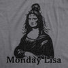 Womens Monday Lisa Tshirt Funny Trainwreck Mess Mona Lisa Sarcastic Party Graphic Tee