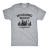 Mens Morningwood Campground Tshirt Funny Outdoor Adventure Boner Graphic Tee