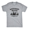 Mens Morningwood Campground Tshirt Funny Outdoor Adventure Boner Graphic Tee