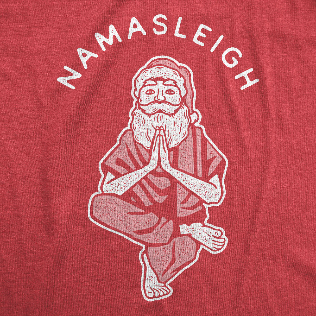 Mens Namasleigh Tshirt Funny Namaste Yoga Meditation Santa Sleigh Christmas Tee