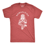 Mens Namasleigh Tshirt Funny Namaste Yoga Meditation Santa Sleigh Christmas Tee