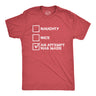 Mens Naughty Nice An Attempt Was Made Tshirt Funny Christmas Santa's List Novelty Tee