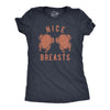 Womens Nice Breasts Tshirt Funny Thanksgiving Turkey Boobs Graphic Novelty Tee