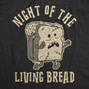 Mens Night Of The Living Bread Tshirt Funny Halloween Zombie Carbs Graphic Tee