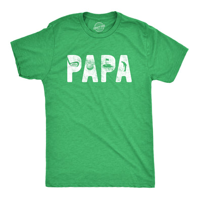 Mens Papa Golf Tshirt Funny Fathers Day Gift For Dad Outdoor Sports Graphic Tee