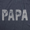 Mens Papa Hunting Tshirt Funny Fathers Day Gift For Dad Outdoor Deer Hunter Graphic Tee
