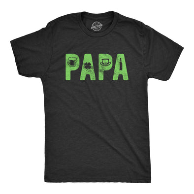 Mens Papa St. Patrick's Day Tshirt Funny Paddy's Day Parade Graphic Novelty Tee