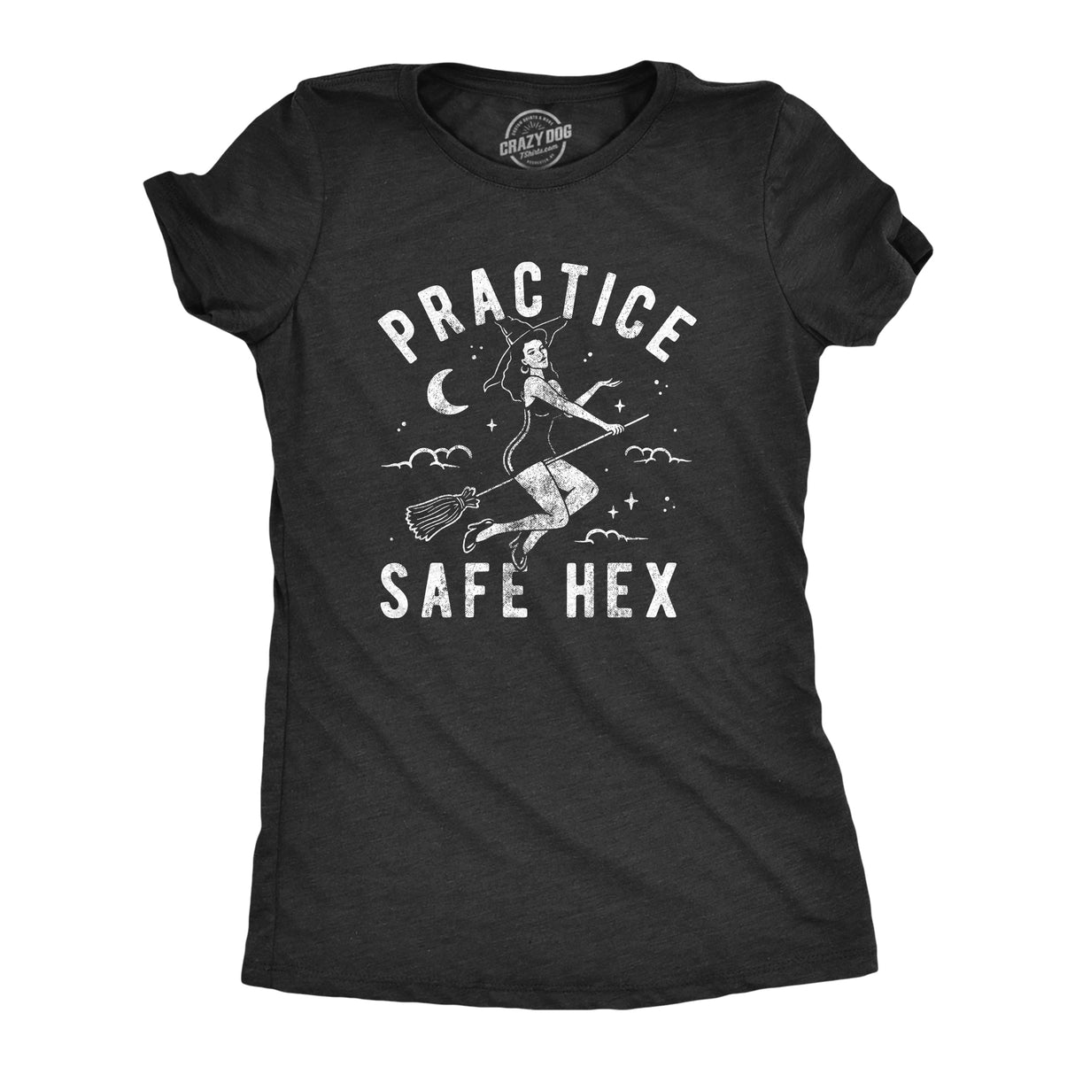 Womens Practice Safe Hex Tshirt Funny Halloween Witch Safe Sex Sarcastic Graphic Tee