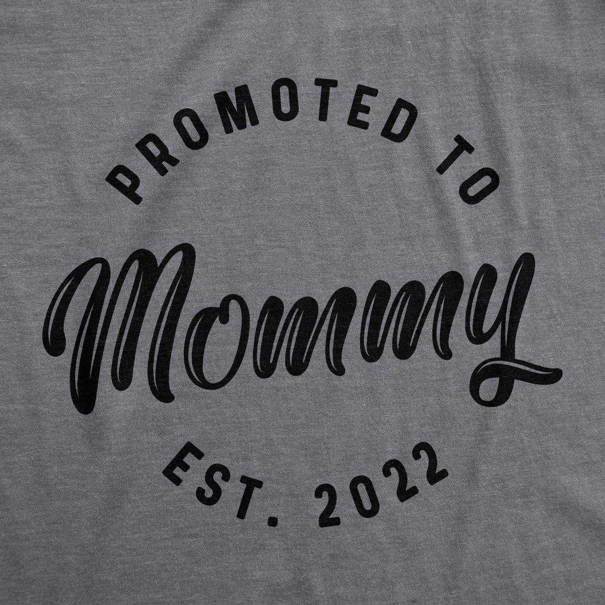 Womens Promoted To Mommy 2022 Tshirt Funny New Baby Family Graphic Tee