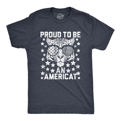 Mens Proud To Be An Americat Tshirt Funny 4th Of July USA Tiger Patriotic Graphic Tee