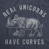 Mens Real Unicorns Have Curves Tshirt Funny Rhino Sarcastic Novelty Tee