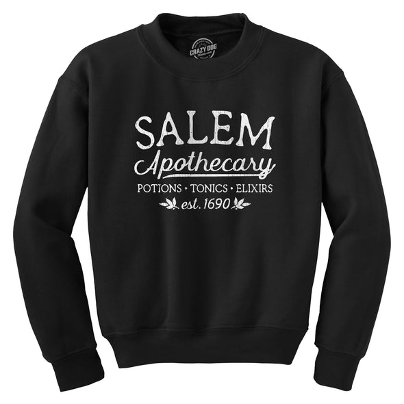 Salem Apothecary Crewneck Sweatshirt Funny Halloween Witch Graphic Long Sleeve