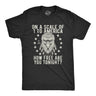 Mens On A Scale Of 1 To America How Free Are You Tonight Tshirt Funny Pick Up Line Tee