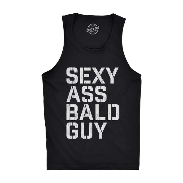 Mens Sexy Ass Bald Guy Fitness Tank Funny Father's Day Dad Husband Grandpa Gift Novelty Tanktop